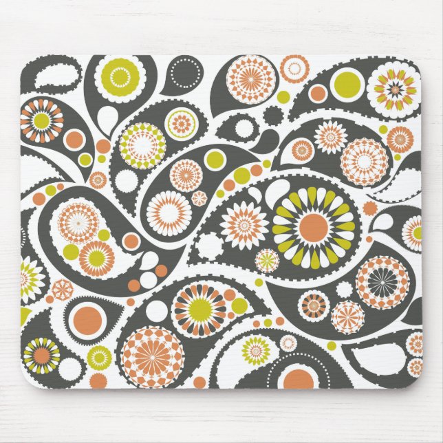 Mousepad Padrão de Paisley do Retro (Frente)