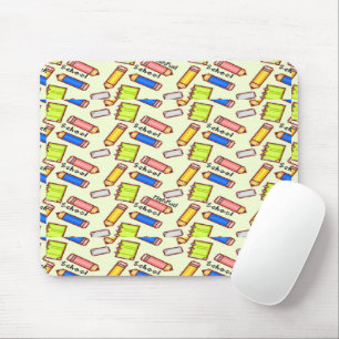 Mousepad Padrão de papel de carta em amarelo