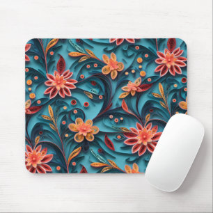 Mousepad Padrão de papel floral sem costura