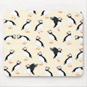 Mousepad Padrão de Pássaros Puffin