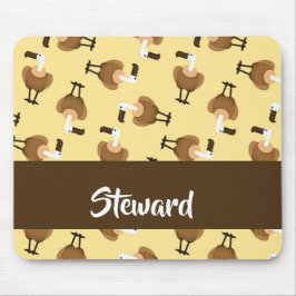 Mousepad Padrão de pássaros-urubu-do-grifo-castanho