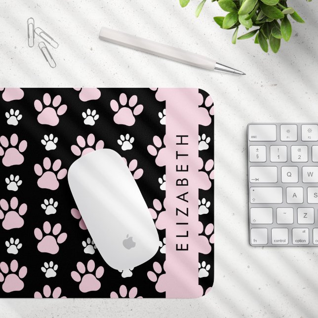 Mousepad Padrão De Patas, Patas Rosa, Patas Cachorros, Seu  (Criador carregado)