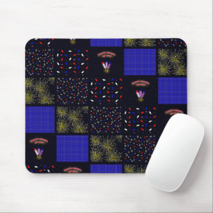 Mousepad Padrão de patch do quarto de julho - 4 de julho