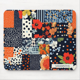 Mousepad Padrão de Patchwork Floral da Vintage (3)