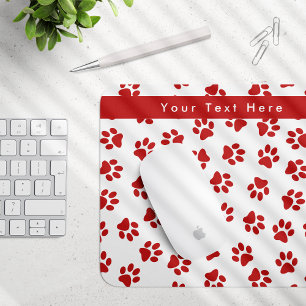 Mousepad Padrão De Patinhas, Patinhas De Cachorro, Patinhas