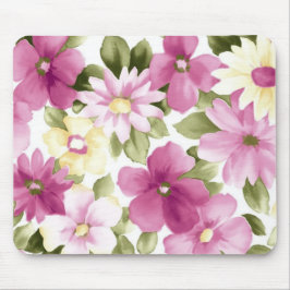 Mousepad Padrão de Pavimentos Rosa e Amarelo