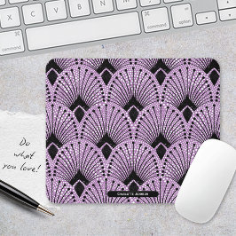 Mousepad Padrão de Peacock do Retro Clássico Roxo