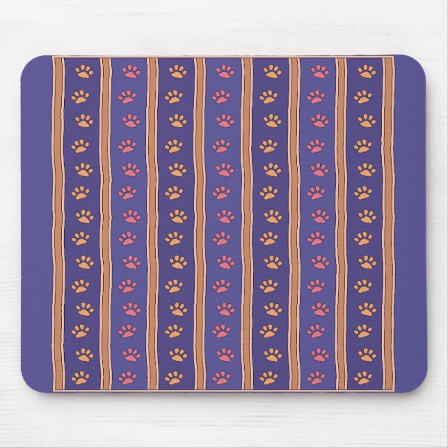 Mousepad Padrão de Pegada de Pata (Frente)
