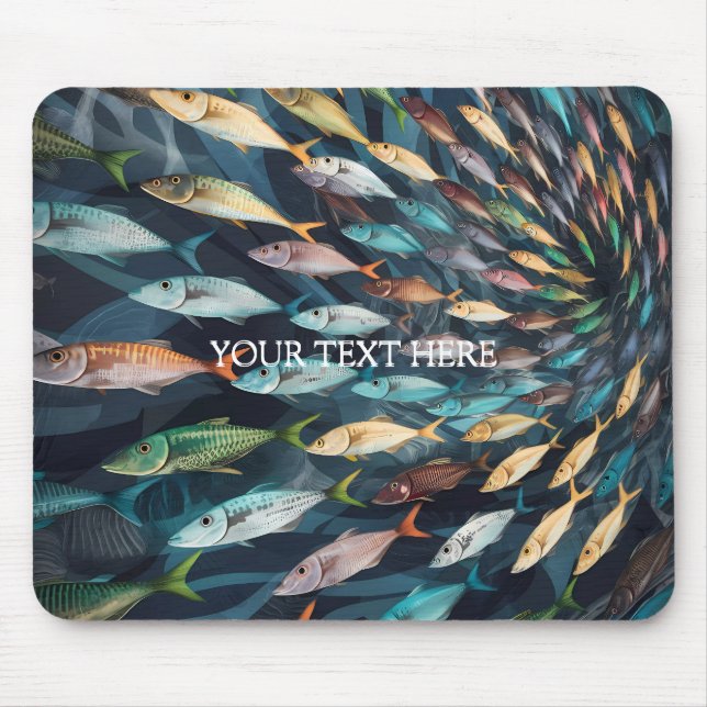 Mousepad Padrão de Peixe Impressionante (Frente)