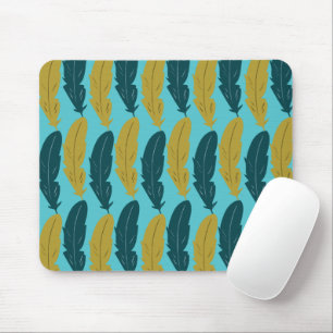 Mousepad Padrão de pena azul