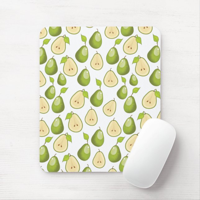 Mousepad Padrão de Peras (Com mouse)