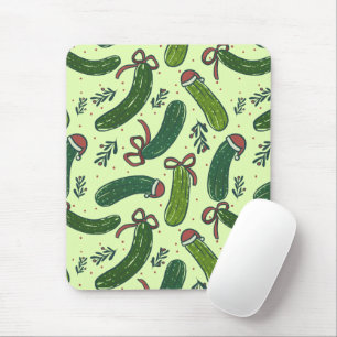 Mousepad Padrão De Picles De Natal Festivo Quirky