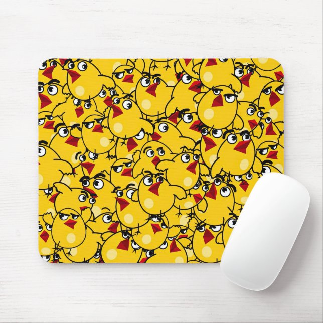 Mousepad Padrão de Pintinhos (Com mouse)