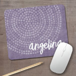 Mousepad Padrão de Ponto de Boho Moderno com nome de script<br><div class="desc">Adicione seu nome a este design boêmico com um fundo e um padrão de pontos cor-de-rosa. O nome é um script de caligrafia. A design é macia e feminina. Uma bela escritura e design feminina que é perfeita para qualquer menina feminina ou mesmo noiva. Se precisar mover itens, clique na...</div>