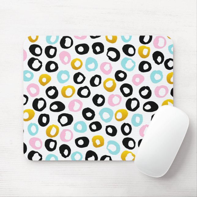 Mousepad Padrão de Pontos Abstratos da Moda (Com mouse)