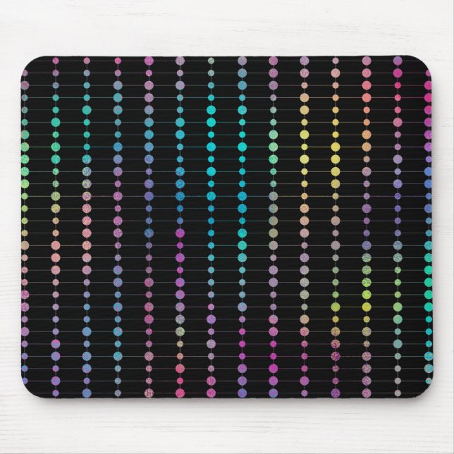 Mousepad Padrão de Pontos de Círculos Coloridos de Miçangas (Frente)