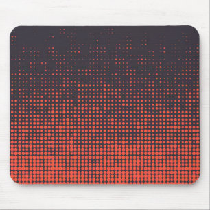 Mousepad Padrão de pontos laranja, moderno, urbano de meio