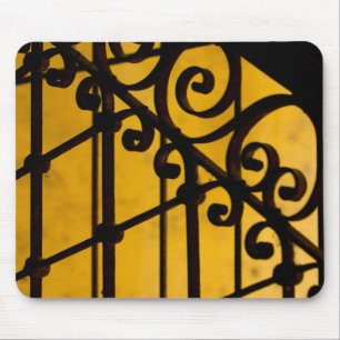 Mousepad Padrão de portão de ferro em amarelo, Cuba