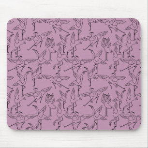 Mousepad Padrão de poses de ioga Padrão sem costura de