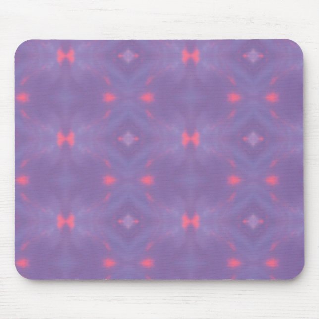 Mousepad Padrão de Primavera púrpura e rosa (Frente)