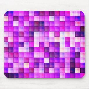 Mousepad Padrão de Quadrado Rosa de Pixels de Jogo de Vídeo
