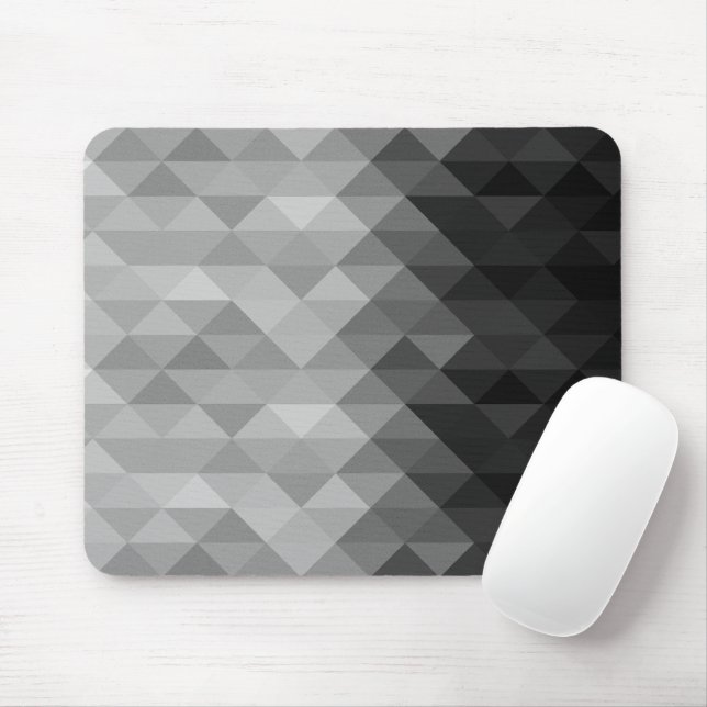Mousepad Padrão de quadrados geométricos do triângulo de es (Com mouse)
