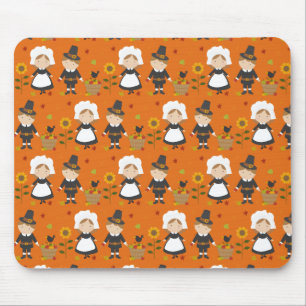 Mousepad Padrão de queda do outono de ação de graças