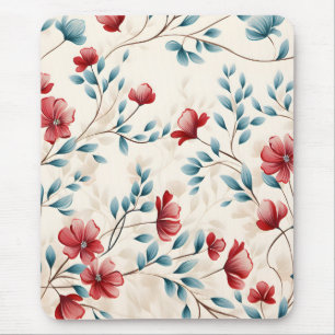 Mousepad Padrão de ramagem floral botânica elegante