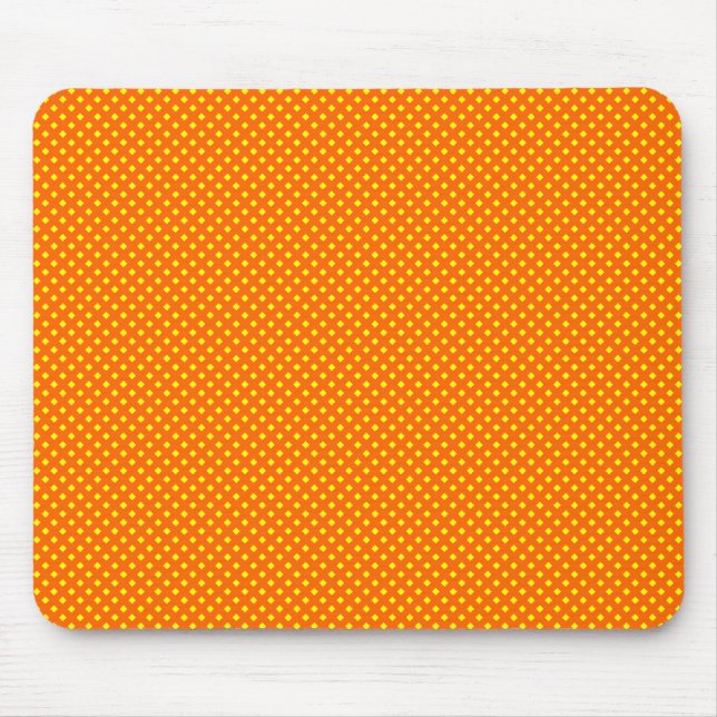 Mousepad Padrão de rede laranja com amarelo (Frente)