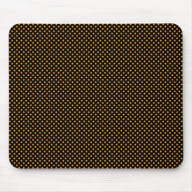 Mousepad Padrão de Rede, Preto com Laranja (Frente)