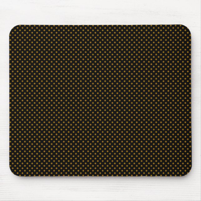 Mousepad Padrão de rede, preto com marrom (Frente)