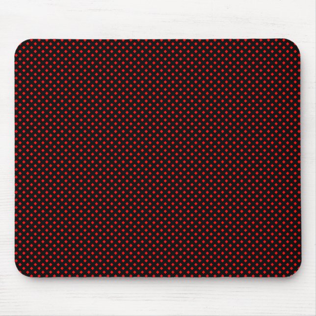 Mousepad Padrão de rede preto com vermelho (Frente)
