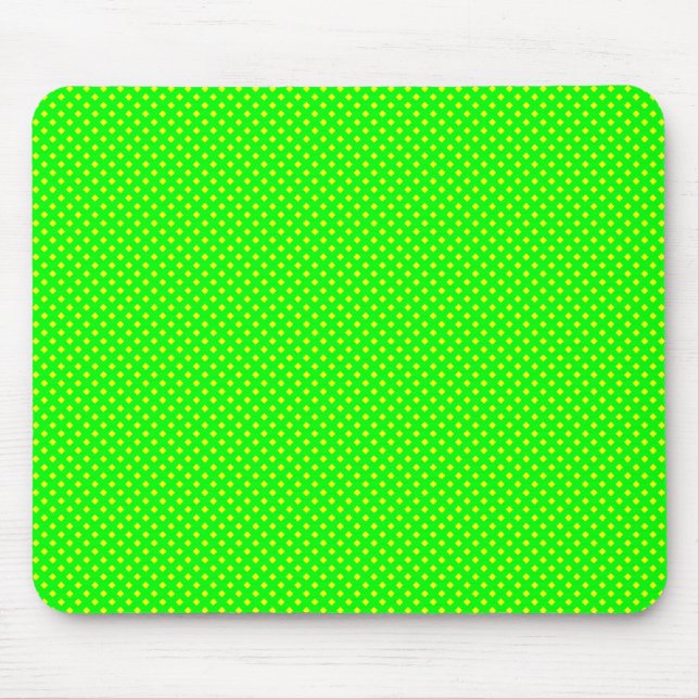 Mousepad Padrão de rede verde com amarelo (Frente)