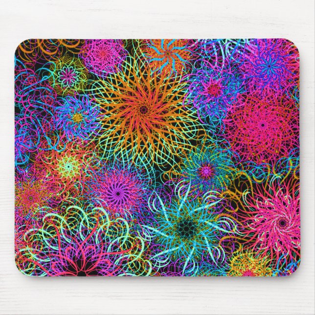 Mousepad Padrão de redemoinho colorido fofo (Frente)