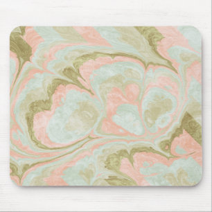 Mousepad Padrão de Redemoinho de Mármore Macio em Verde-Men