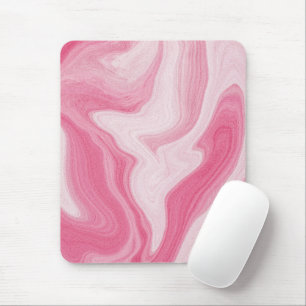 Mousepad Padrão de Redemoinho de Mármore Rosa – Abstrato Es