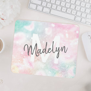 Mousepad Padrão de registro Bonito de brilho rosa