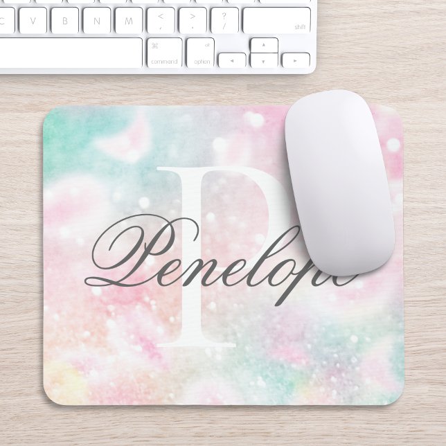 Mousepad Padrão de registro Bonito de brilho rosa (Criador carregado)