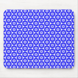 Mousepad Padrão de roda estelar - Azul em branco