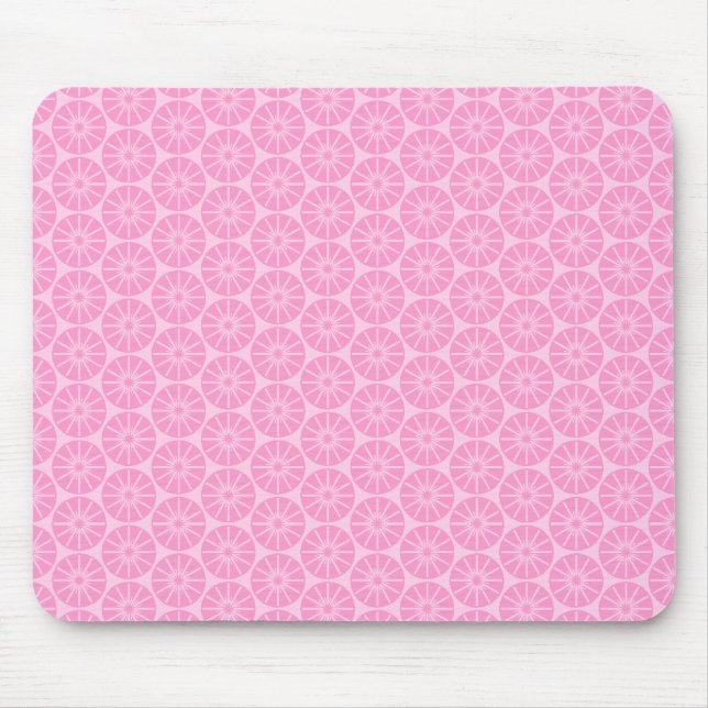 Mousepad Padrão de roda estelar - tons de rosa (Frente)