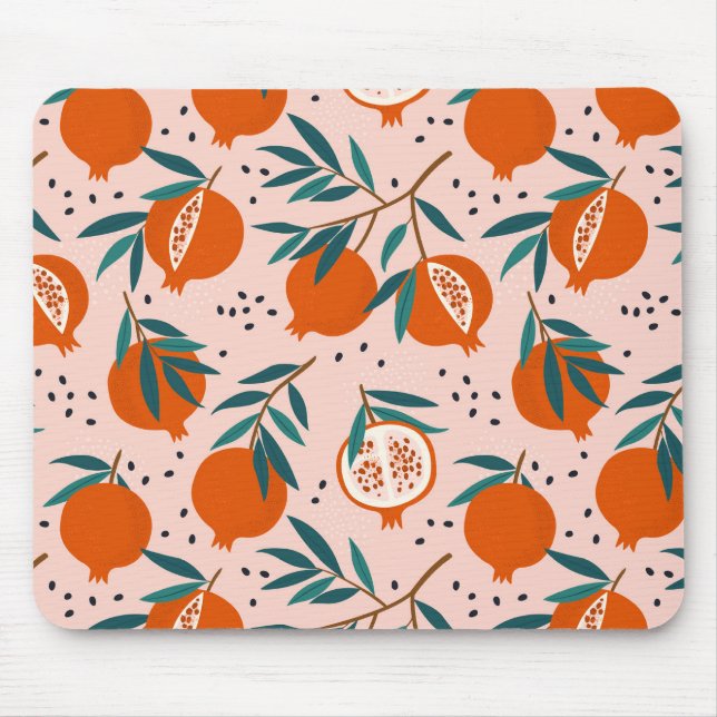 Mousepad Padrão de romã colorida (Frente)