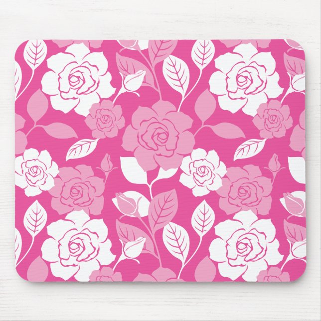 MOUSEPAD PADRÃO DE ROSA (ROSA) (Frente)