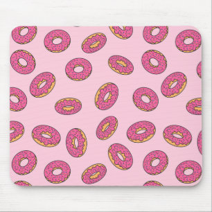 Mousepad Padrão de Rosquinha do pulverizador rosa