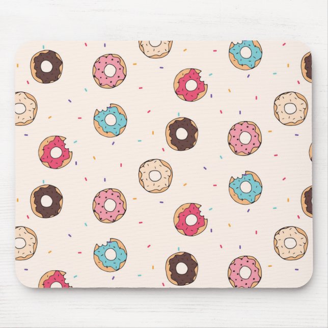 Mousepad Padrão de Rosquinha doce de açúcar (Frente)