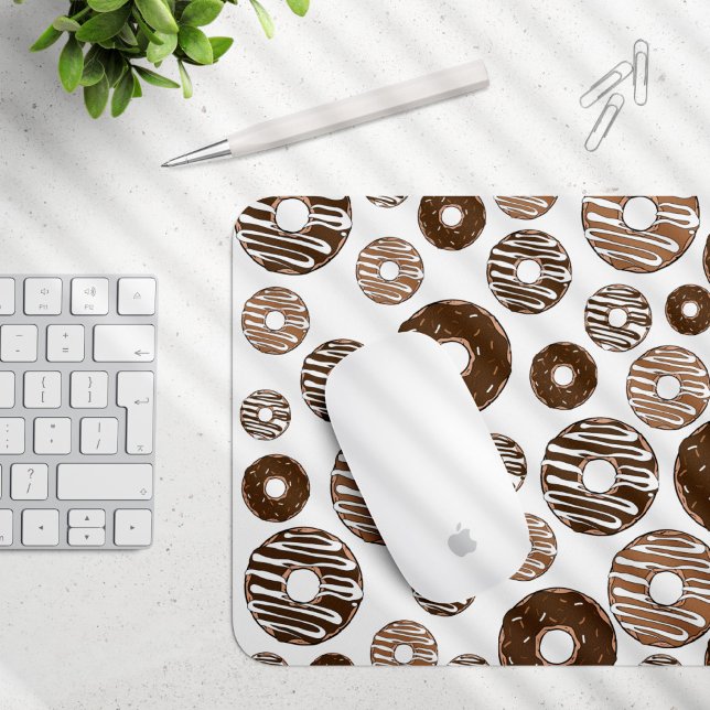 Mousepad Padrão de rosquinha, Rosquinhas de chocolate, Rosq (Criador carregado)
