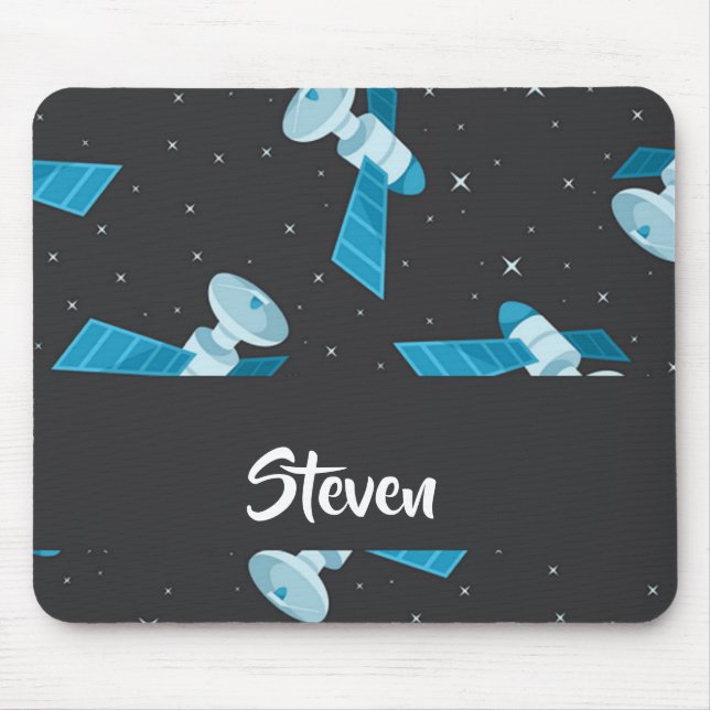 Mousepad Padrão de satélite do espaço azul (Frente)