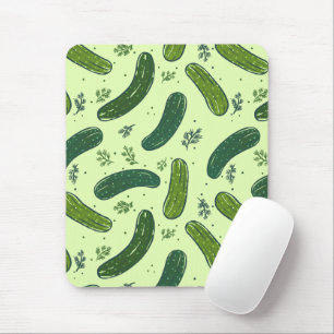 Mousepad Padrão de Seletor de Dill Desenhado Mão