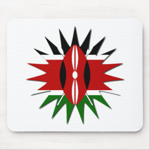 Mousepad Padrão de Sinalizador Queniano Vibrante: Uma Arte