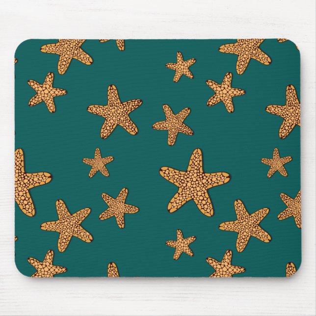 Mousepad Padrão de Starfish Laranja (Frente)