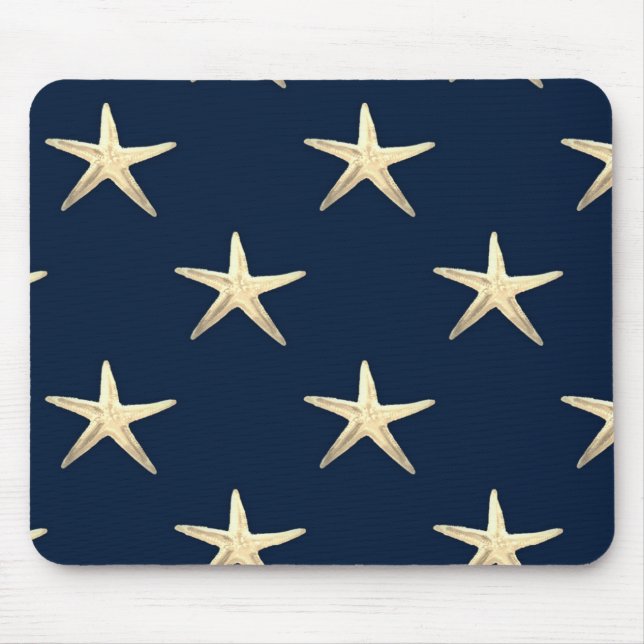 Mousepad Padrão de Starfish no fundo sólido (Frente)
